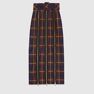 Tartan wool skirt