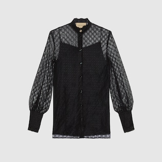 GG geometric lace shirt