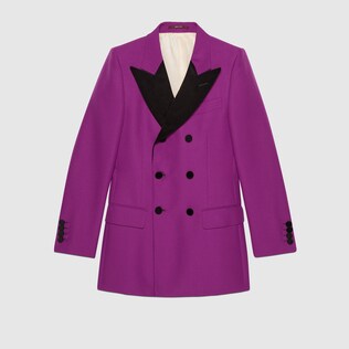 Formal jacket with velvet detail