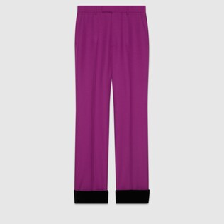 Formal trousers with velvet cuff