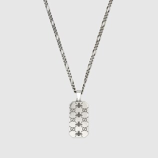 Collana con pendente con incisione ape e GG