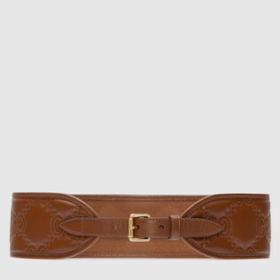 Ceinture large matelassée GG