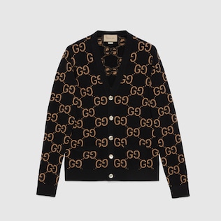 GG wool jacquard cardigan