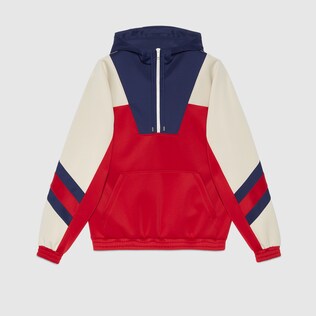 Jacke aus Neopren mit halblangem Reißverschluss und Web