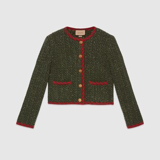 Jacke aus Wolle mit Zopfmuster