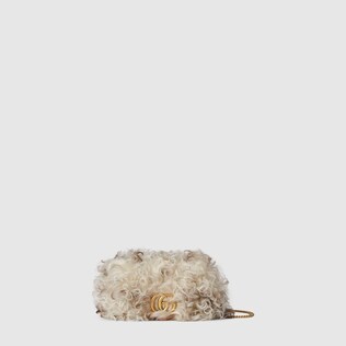 GG Marmont super mini shearling bag