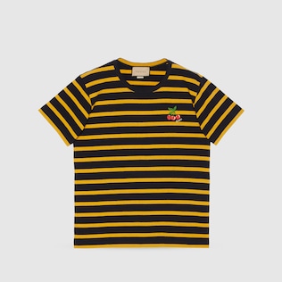 Tee-shirt à rayures Gucci HA HA HA