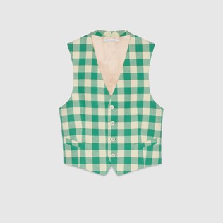 Gucci HA HA HA check vest