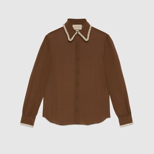 Camisa Gucci HA HA HA de seda