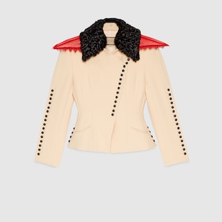 Wool crepe jacket