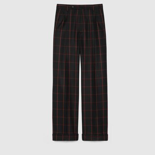 Check wool trouser