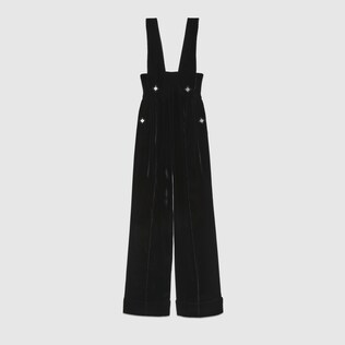Silk viscose jumpsuit with cuffs