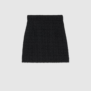 Minigonna in tweed di lana