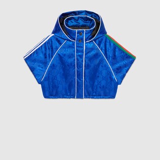 adidas x Gucci GG Trefoil nylon cropped jacket