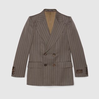 Striped wool formal jacket