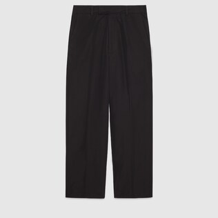 Cotton poplin cropped trouser