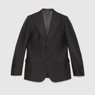 Wool silk Horsebit formal jacket