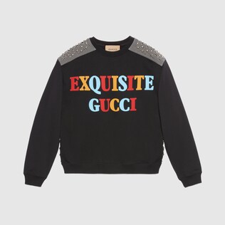 Cotton jersey 'Exquisite Gucci' sweatshirt