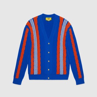 adidas x Gucci soft wool rib cardigan