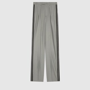 Pantalon en laine adidas x Gucci à plis