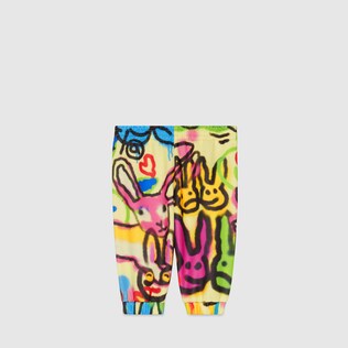 Baby bunny print jersey track bottom