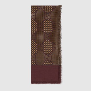 GG print wool silk stole