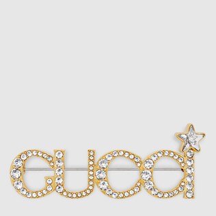 Broche Gucci en cristaux