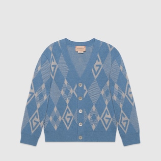 Children's G rhombus wool cardigan
