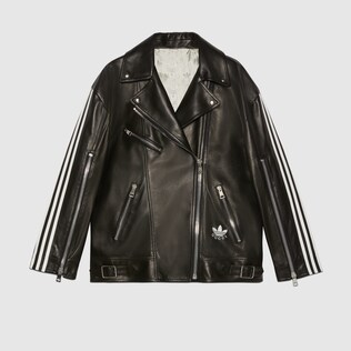 adidas x Gucci leather jacket