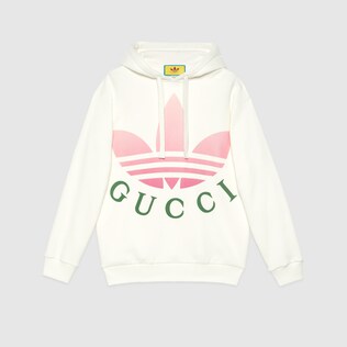 adidas x Gucci jersey hooded sweatshirt