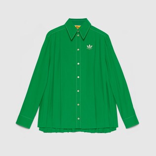 قميص من القطن مع طيّات من مجموعة adidas x Gucci