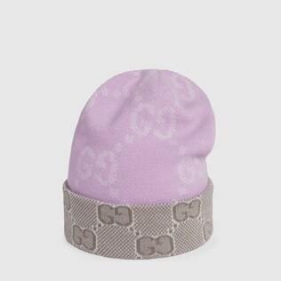 Reversible GG wool hat