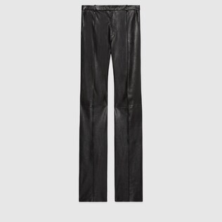 Black leather trouser