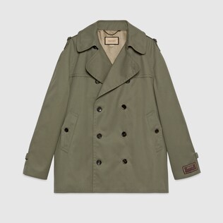 Fine gabardine trench coat