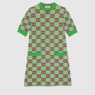 GG wool houndstooth dress