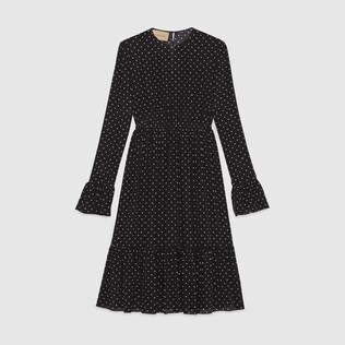 Polka dots and GG silk dress