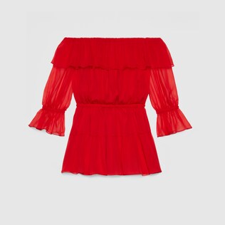 Silk chiffon dress