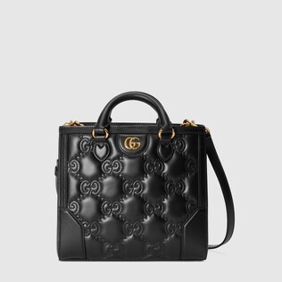 Mini-Henkeltasche aus GG Matelassé-Leder