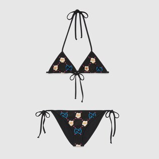 GG animal print sparkling jersey bikini
