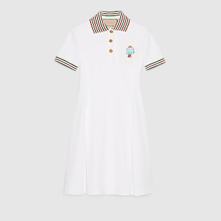 Cotton piquet polo dress