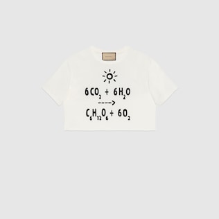 Cotton T-shirt with Gucci embroidery
