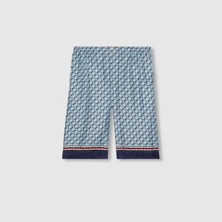 Geometric Square G print silk shorts