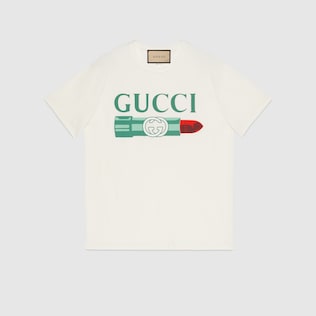 Gucci lipstick print print cotton T-shirt