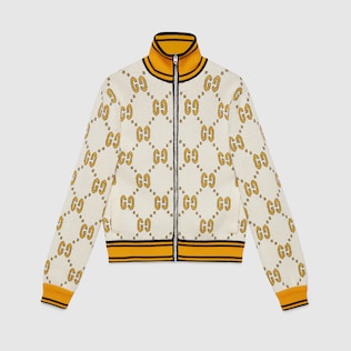 GG cotton zip jacket