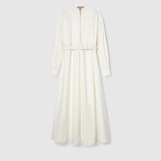 Robe longue en popeline de coton