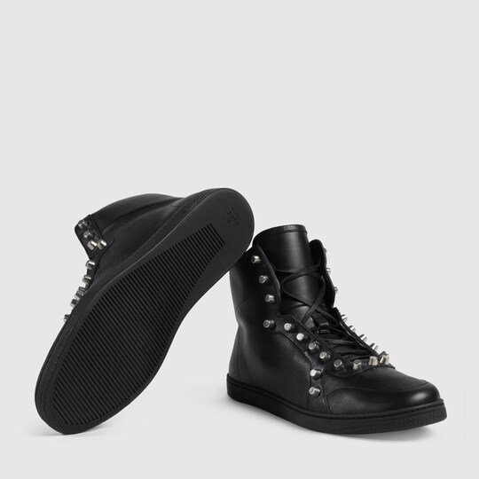 black high tops with studs