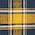 laine à motif tartan bleu et jaune