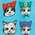 Estampado de mascotas Gucci azul claro