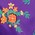 Nylon morado con ramilletes florales