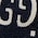 navy/white wool silk